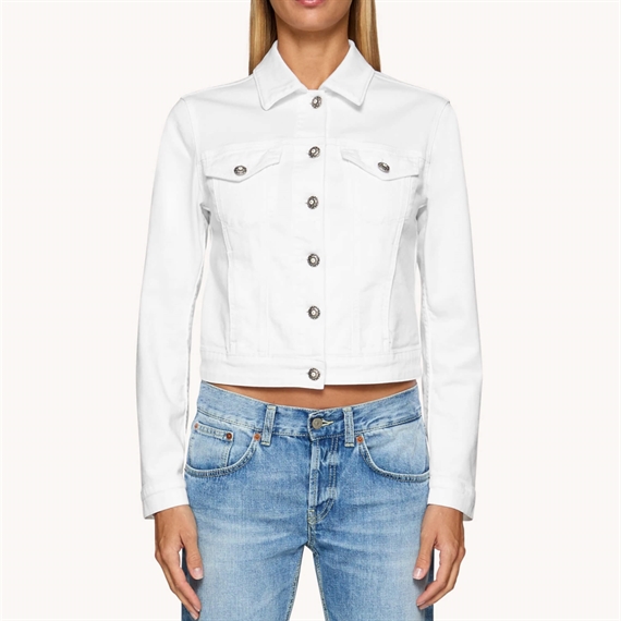 Dondup Giubbino Denimjakke, Hvid